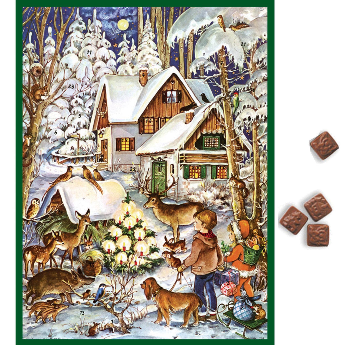 Chocolate Advent Calendar Christmas with the Animals