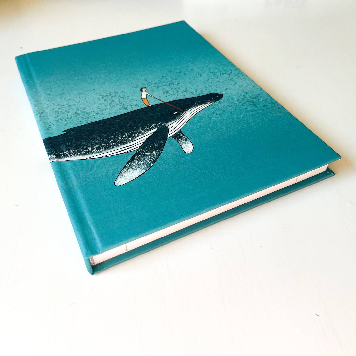 Notebook with Dreamy Illustrated Whale | A5: Blank