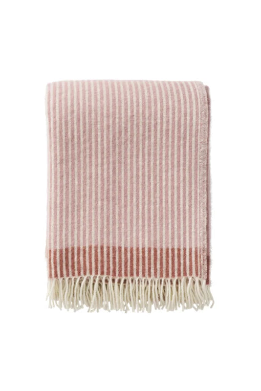 Klippan plaid wol Rib Pink/Dusty Rose