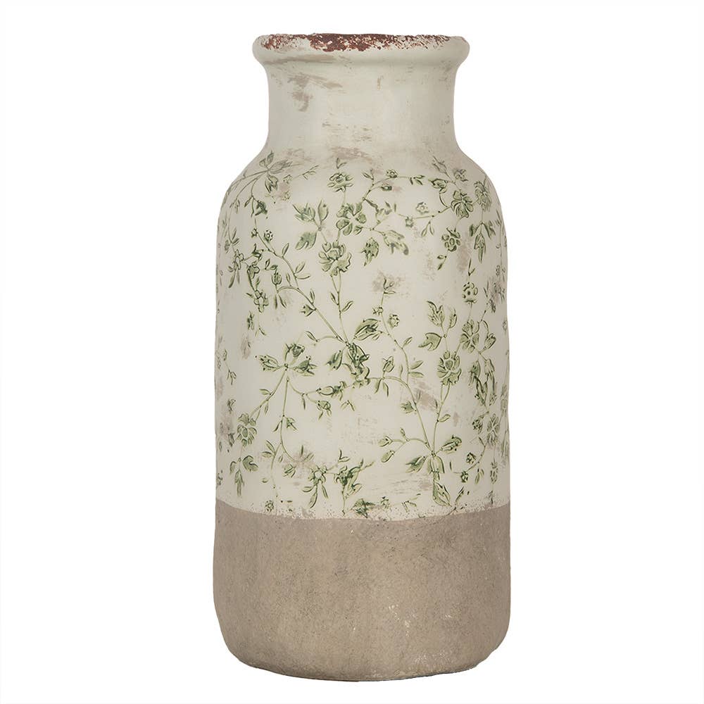 Green Ceramic Flowers - Vase Ø 15x32 cm