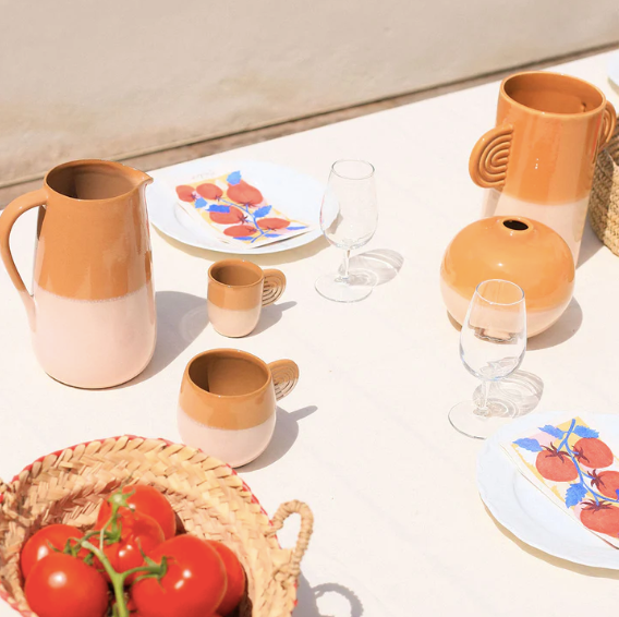 Mediterranea ceramic pitcher - Bicolour