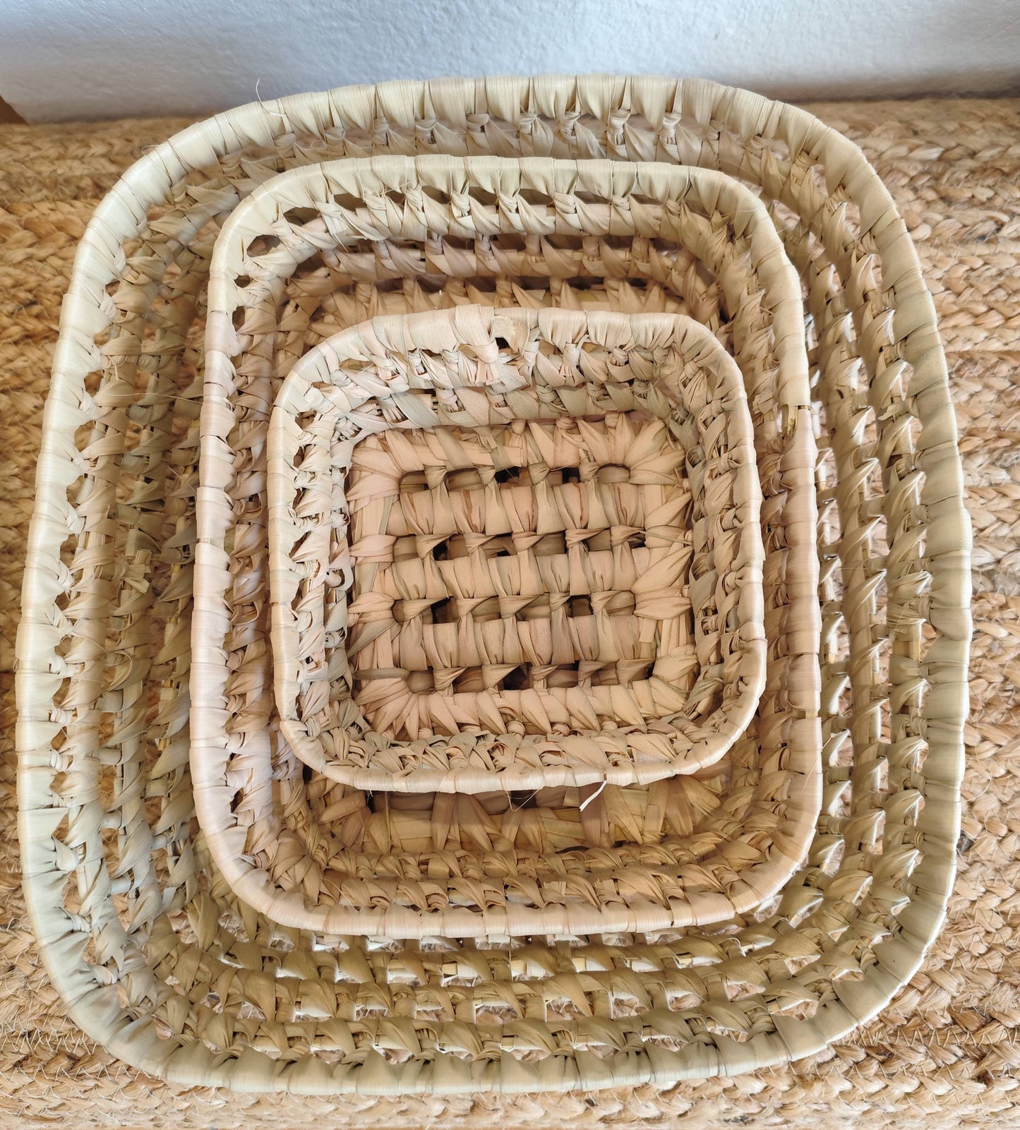 RECTANGULAR CANE BASKET: 29X26X10CM
