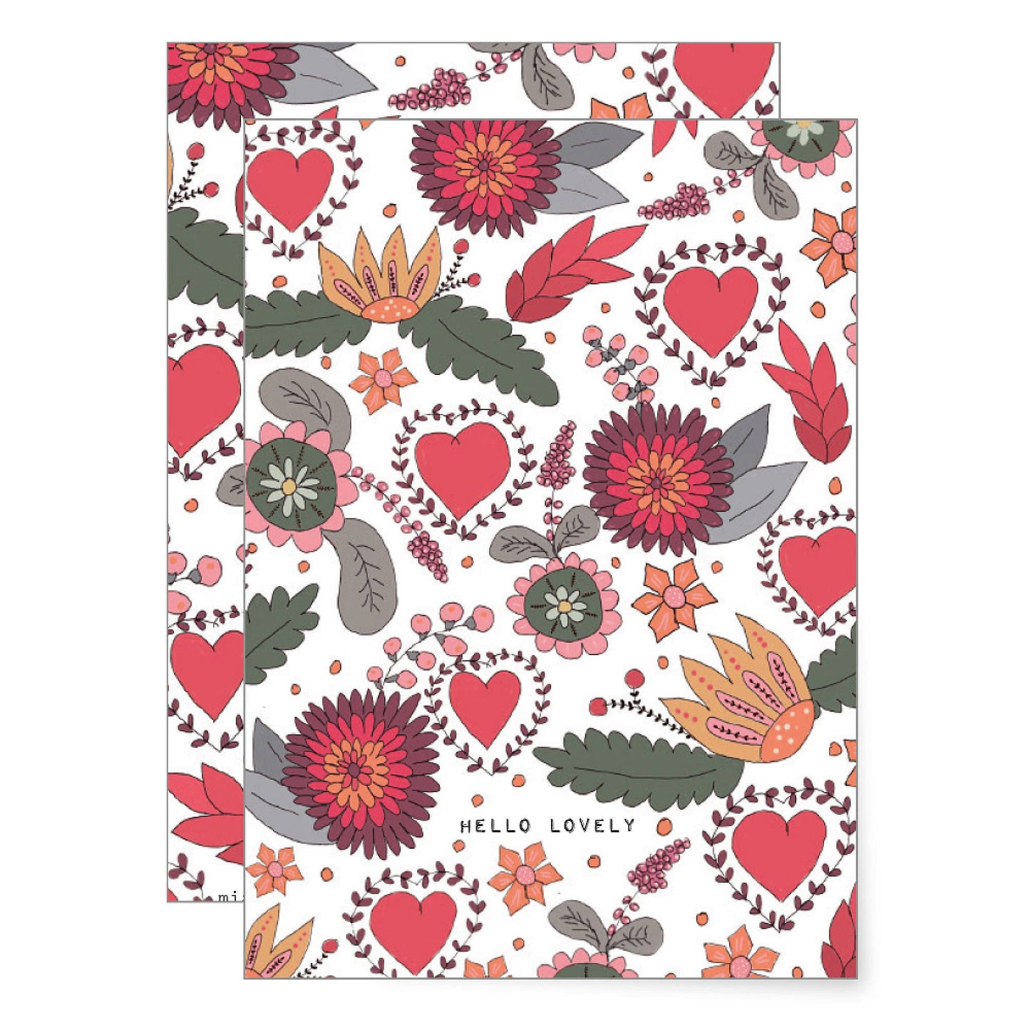 Hello lovely | folding card