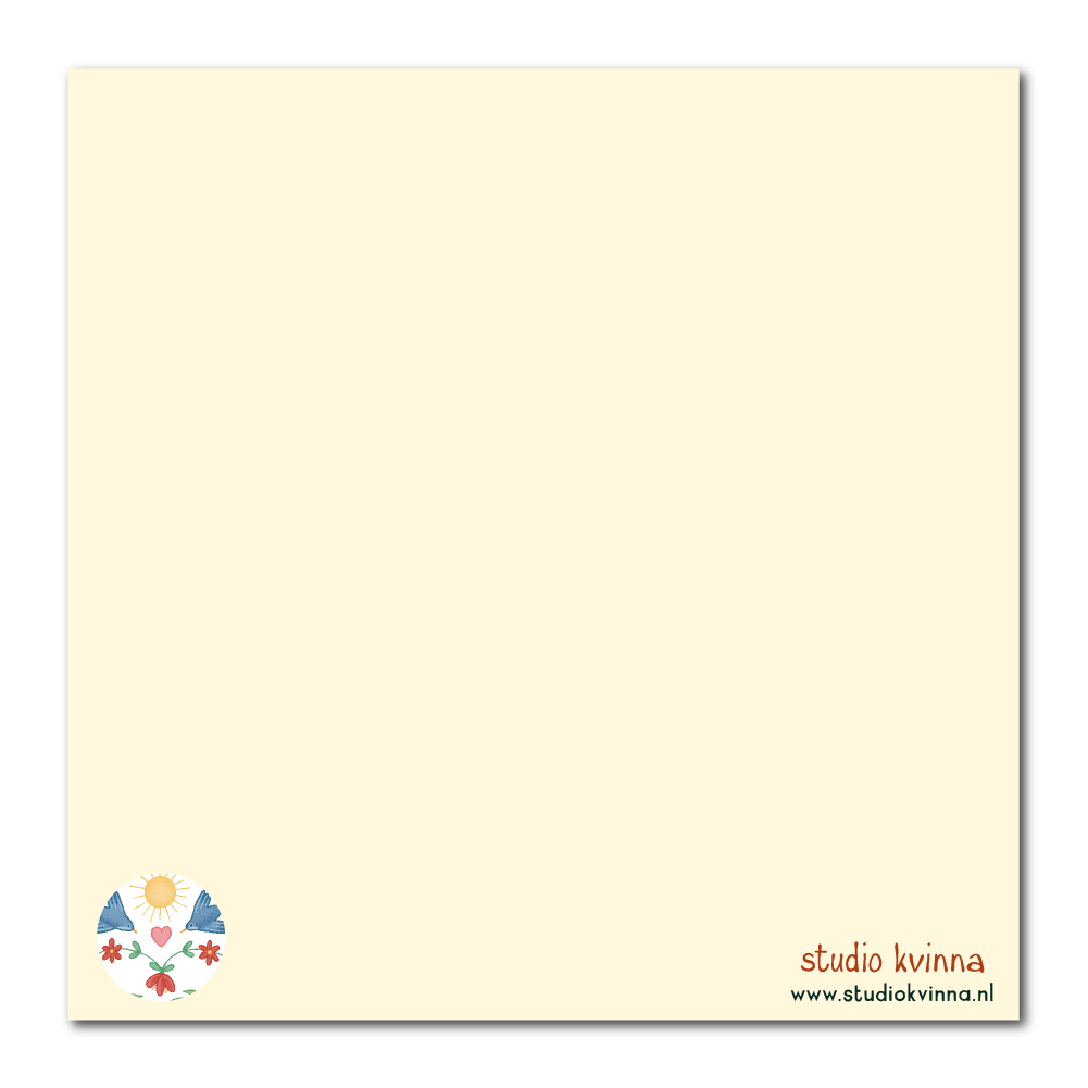 Mama card with flowers in Swedish style