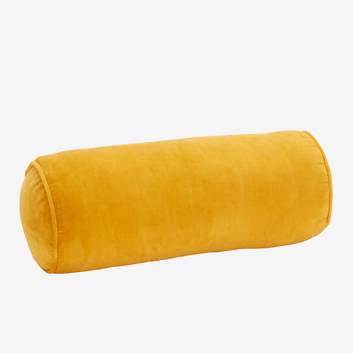 Velvet bolster cushion Yellow