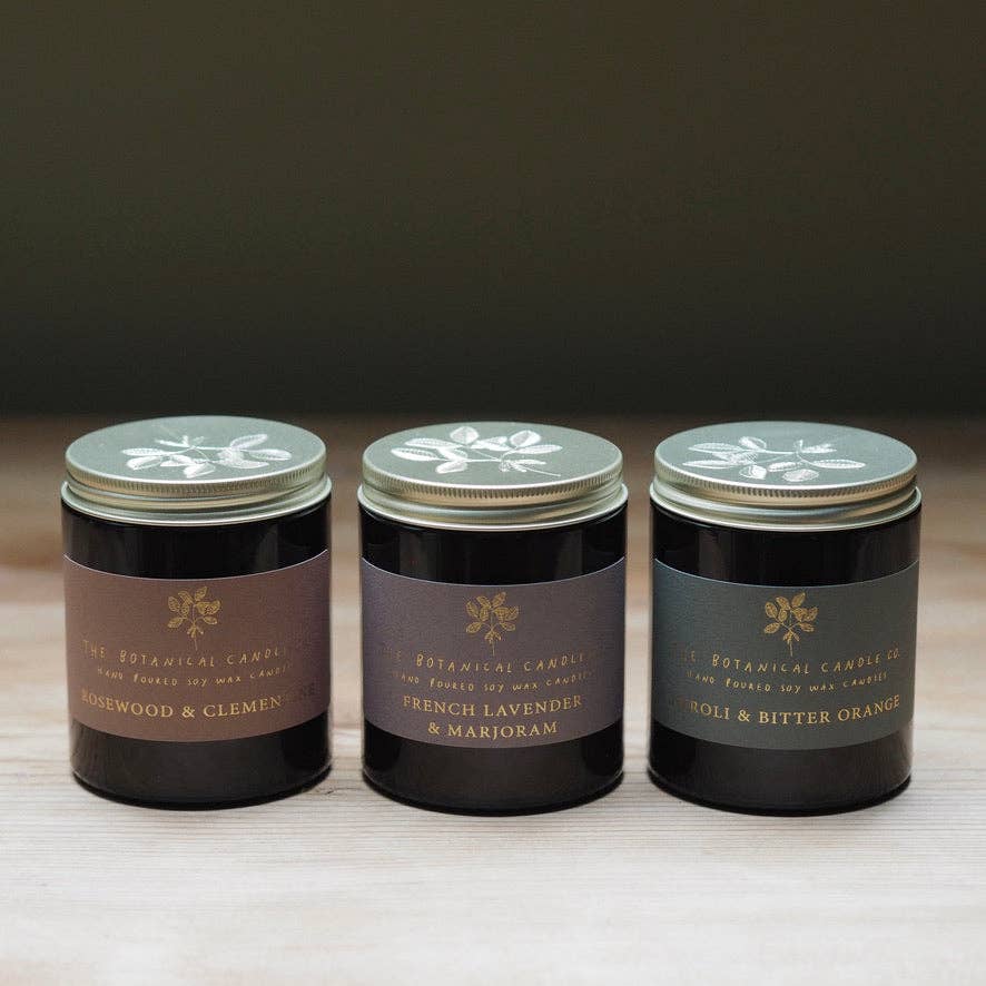 The Mediterranean Collection 180ml Scented Soy Wax Candles: French Lavender & Marjoram
