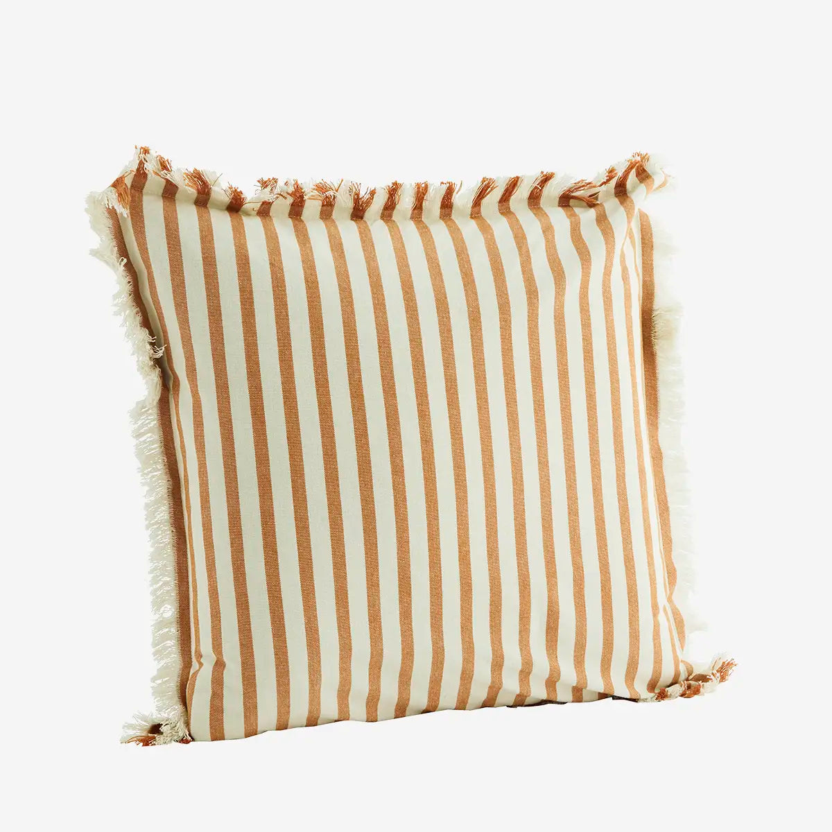 Striped cushion w/ fringes