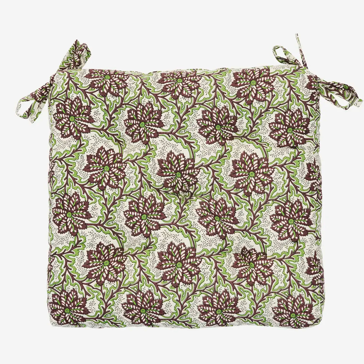 Printed cotton chair pad