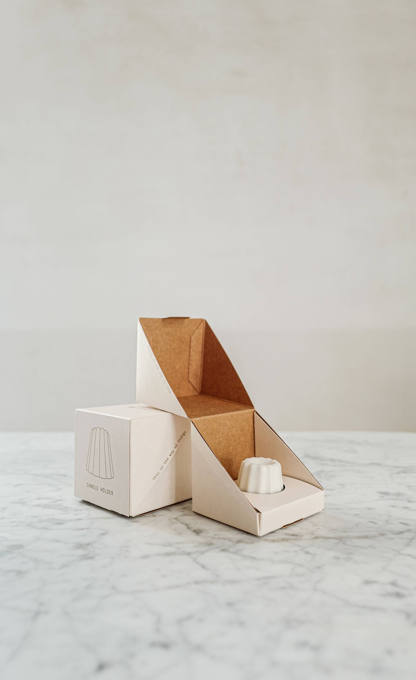 Porcelain Candle Holder: Glossy White
