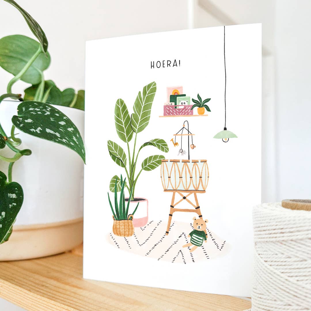 Hooray New Baby Greeting Card: Dutch