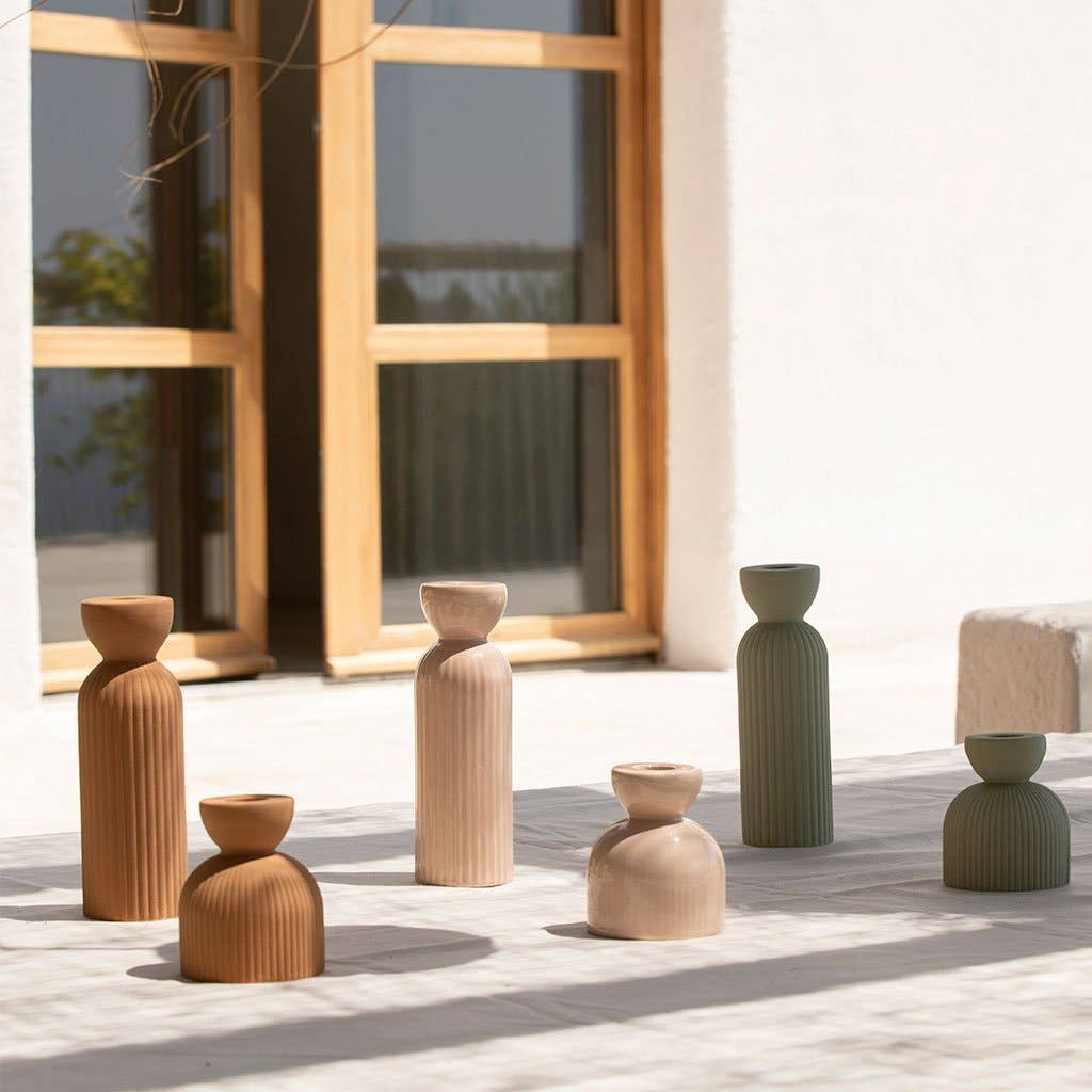Lus M ceramic candle holder - Honey
