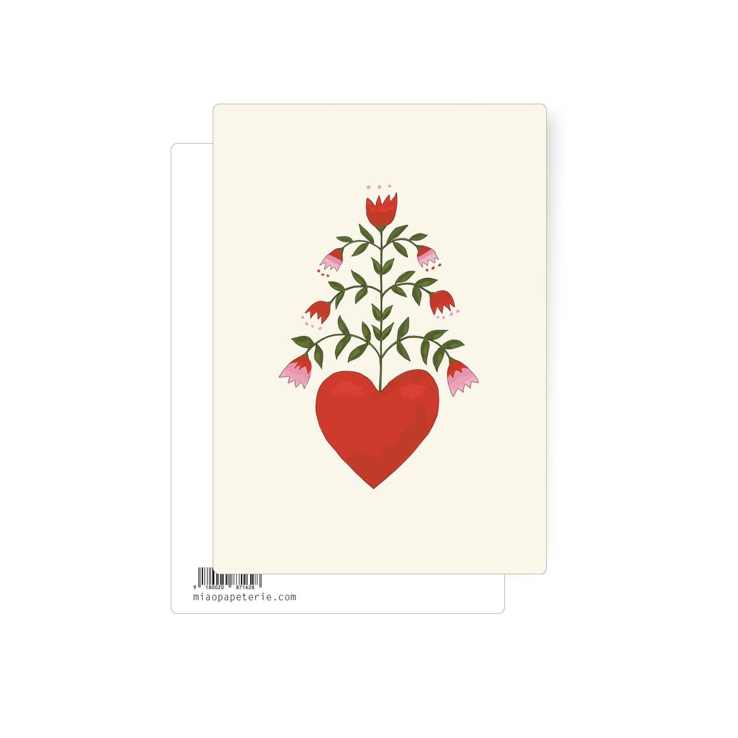 Flower Heart | Postcard: With envelope and cellophane cover