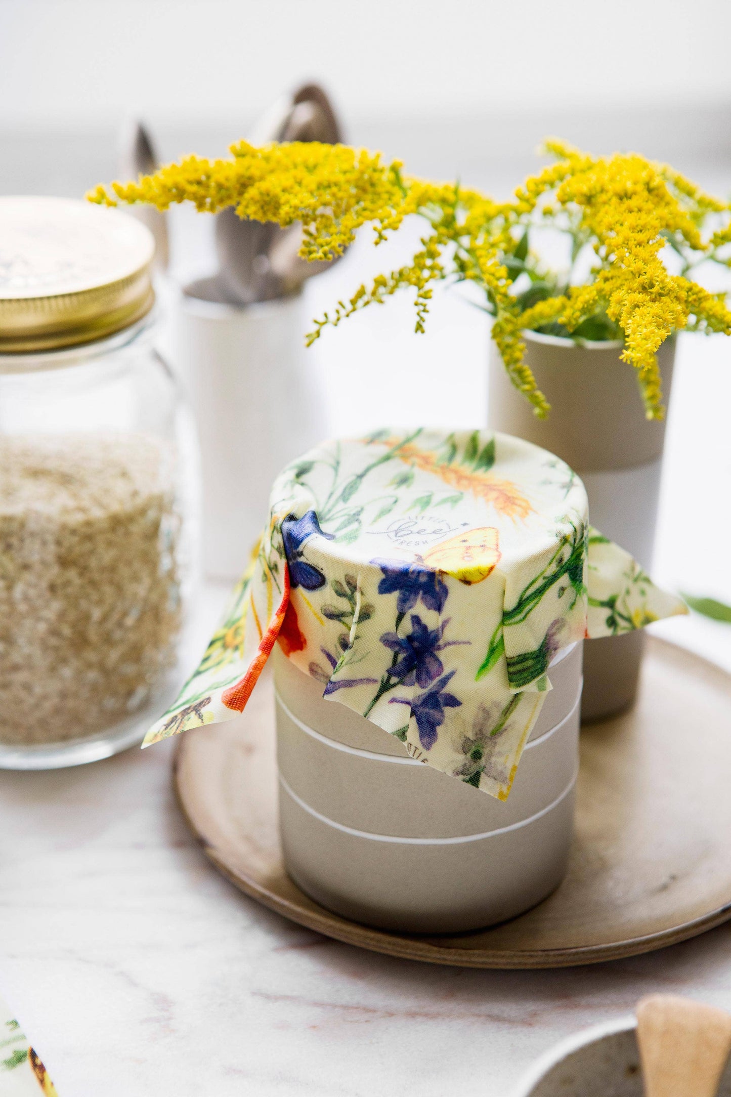 Organic Beeswax Cloth Orchard “S” - 15 x 15 cm