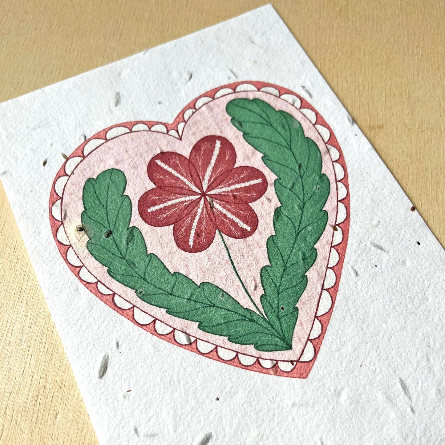 Heart with flower | Growth card folklore