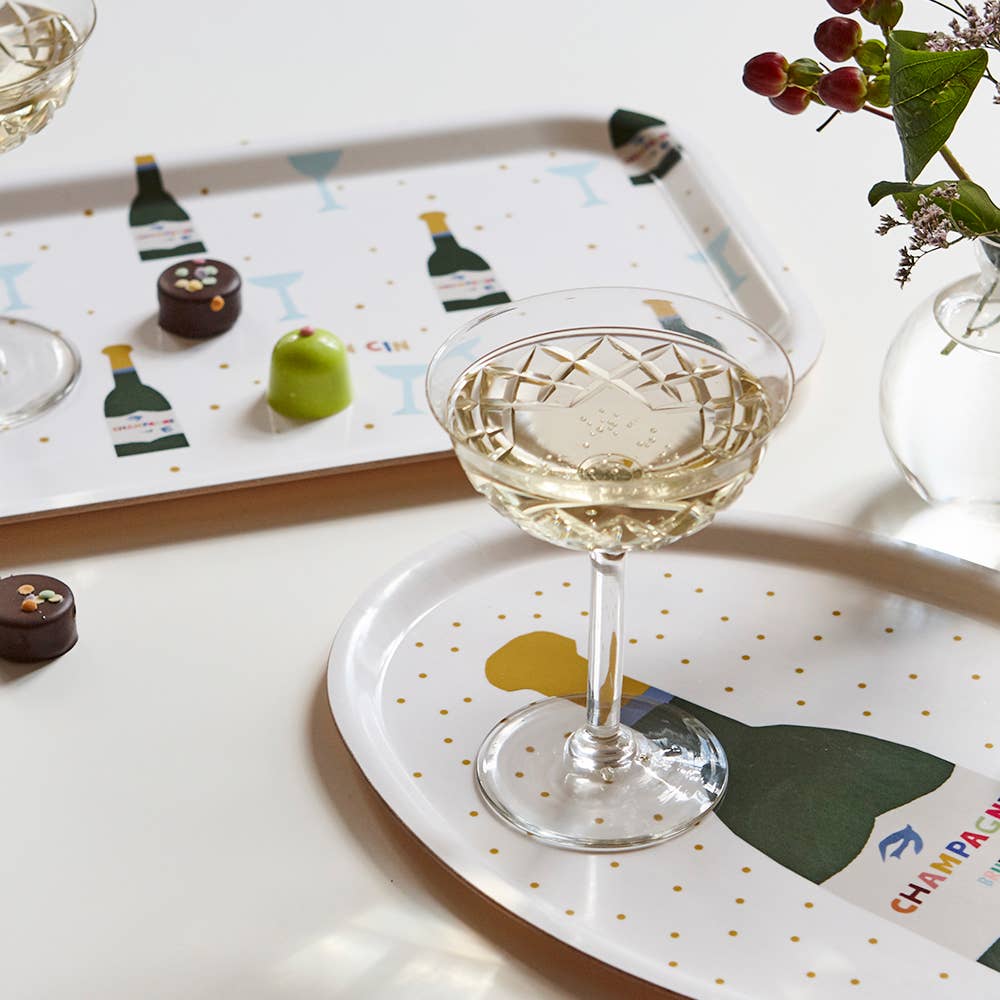 CHAMPAGNE Oval Serving Tray - 31x22cm