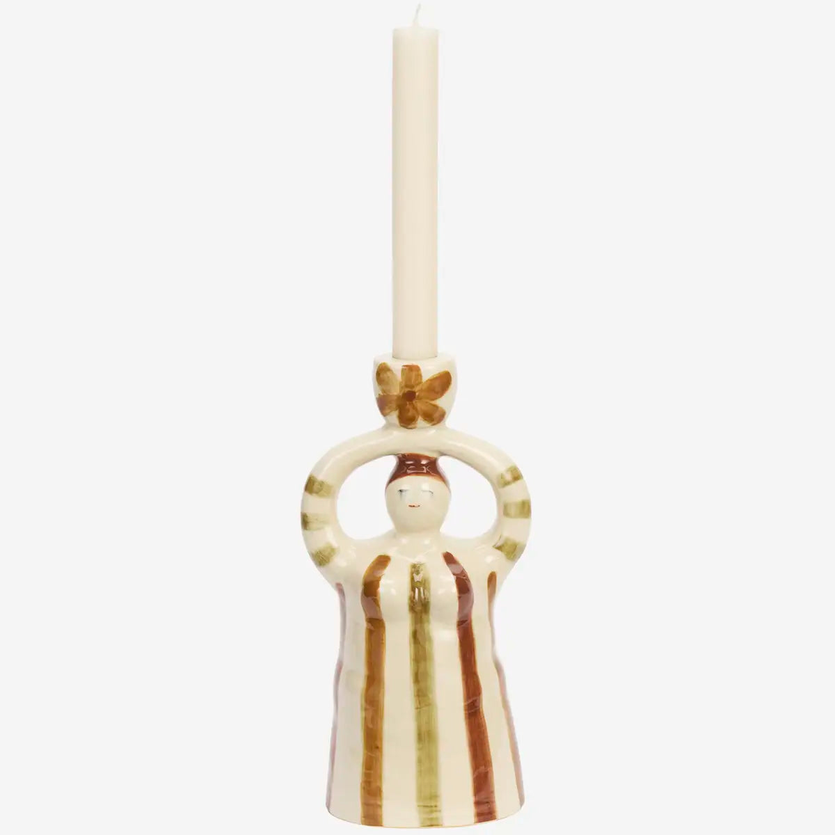 Hand-painted candle holder figurine