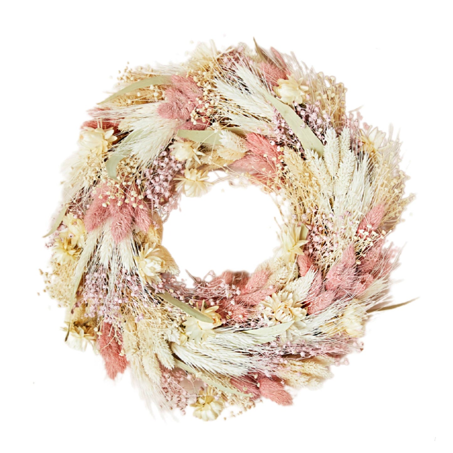 Dried Flowers Wreath Blush: Small