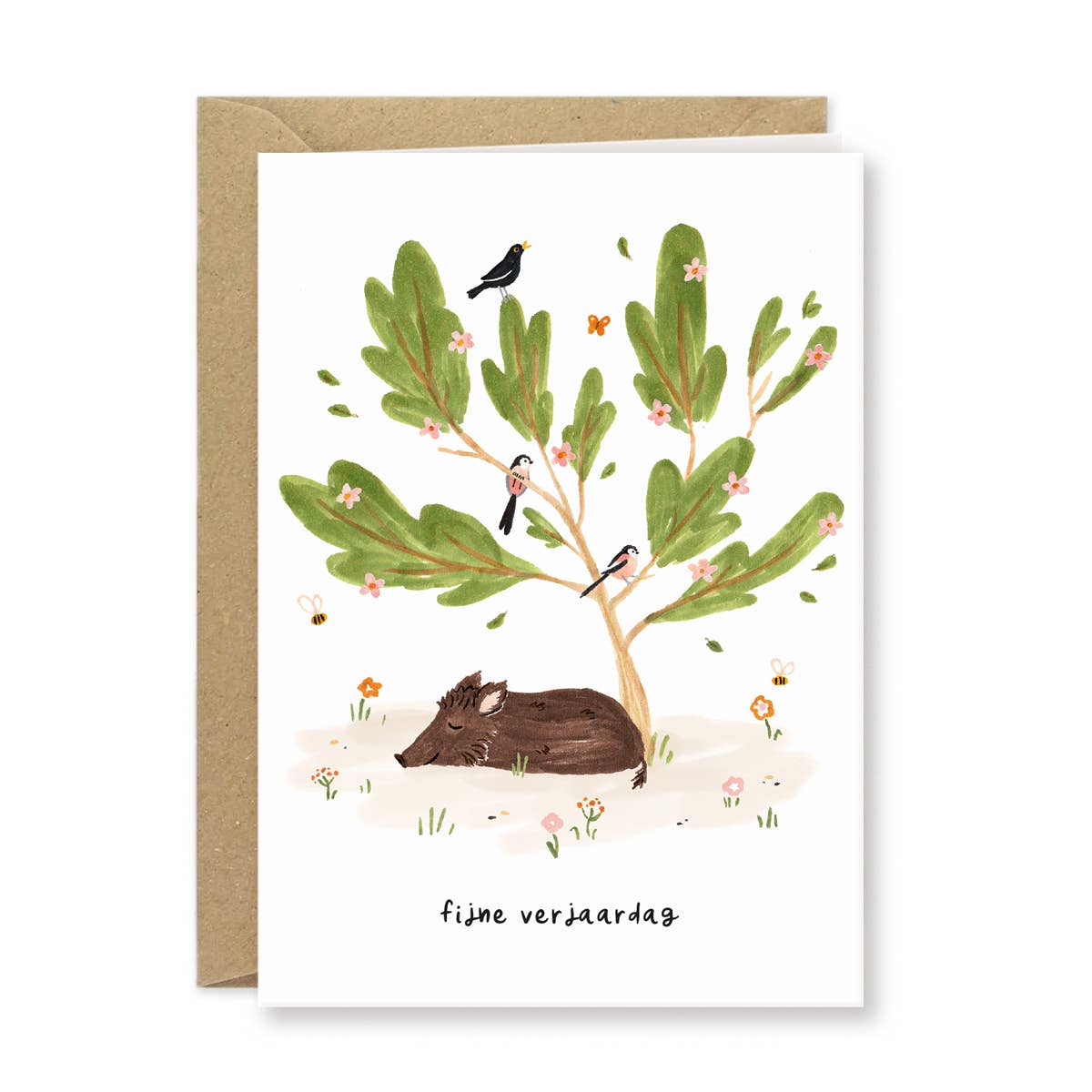Wild Boar Birthday Card