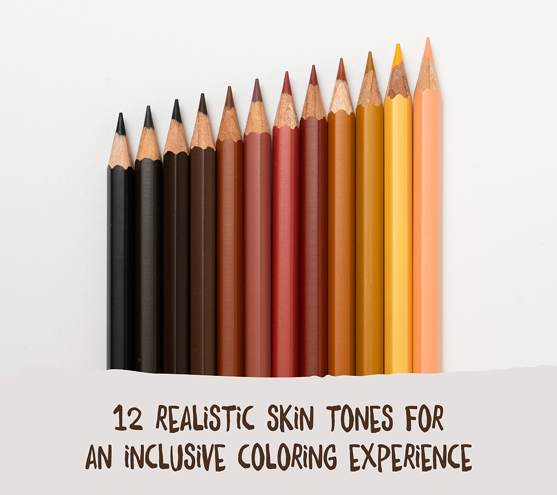 12 Skin Tones Pencils