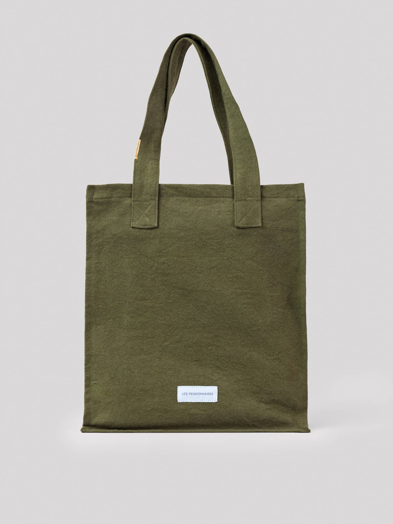 Plain Capers Green Organic Cotton Canvas Zipped Bag