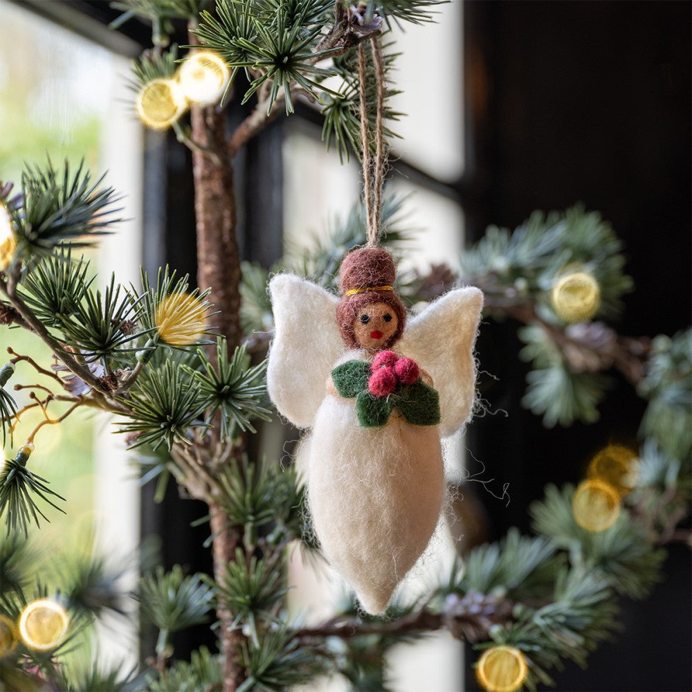 Engeltje wit met wholly berry