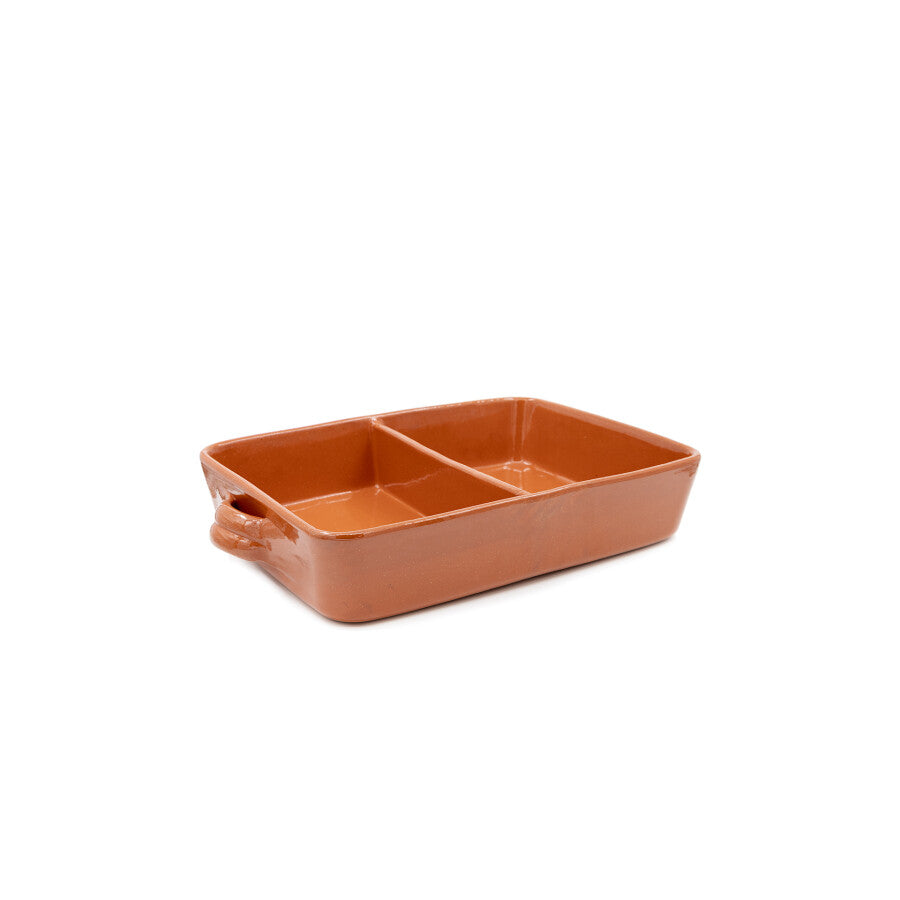 Ovendish with handle double M