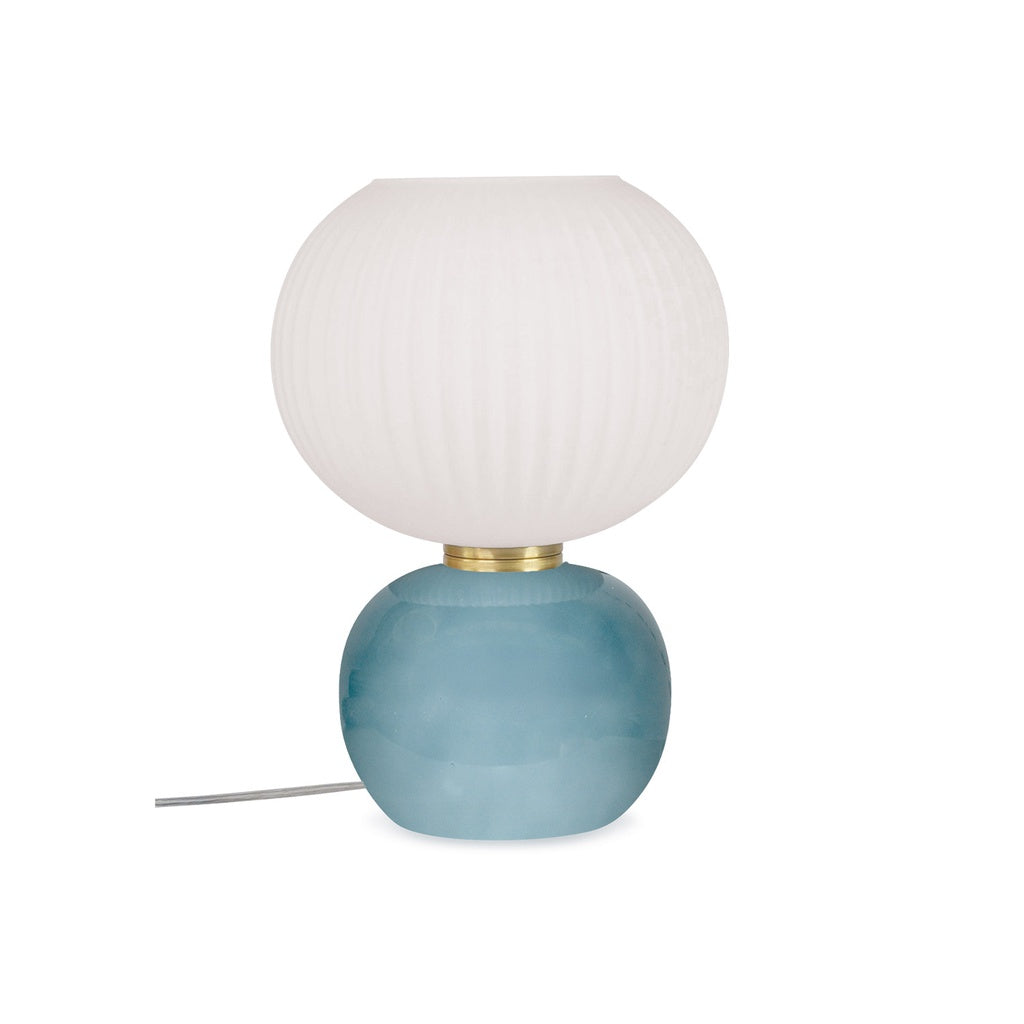 Lamp adonis small blue givré D20 H28cm