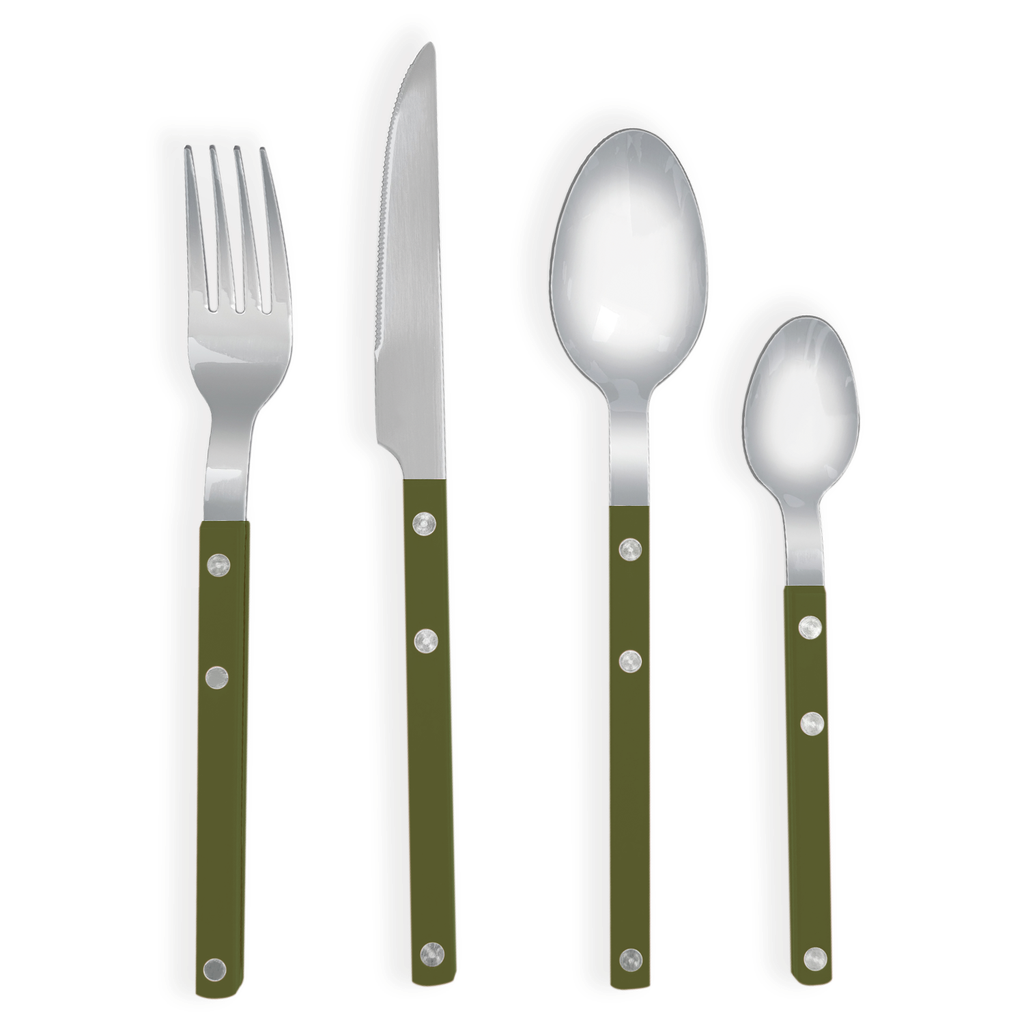 Set of 4 cutlery Gustave khaki