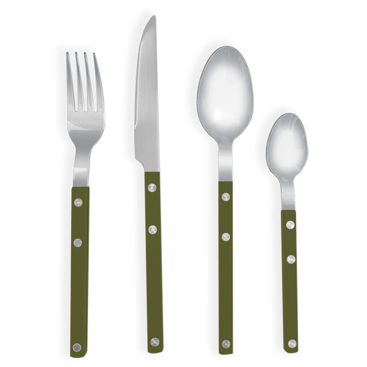 Set of 4 cutlery Gustave khaki