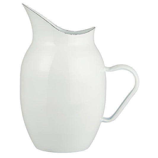 Emaille pitcher 2,5liter - wit