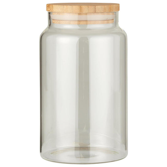 Glass jar w/bamboo lid 1000 ml