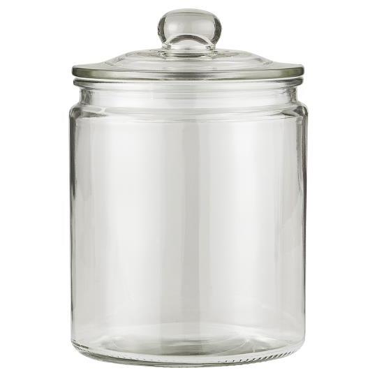 Glass jar w/glass lid and rubber ring, 1900 ml