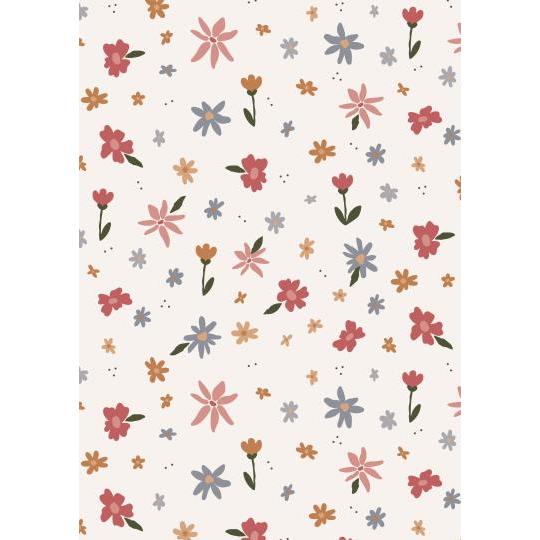 Paper roll flower meadow 5 m/roll