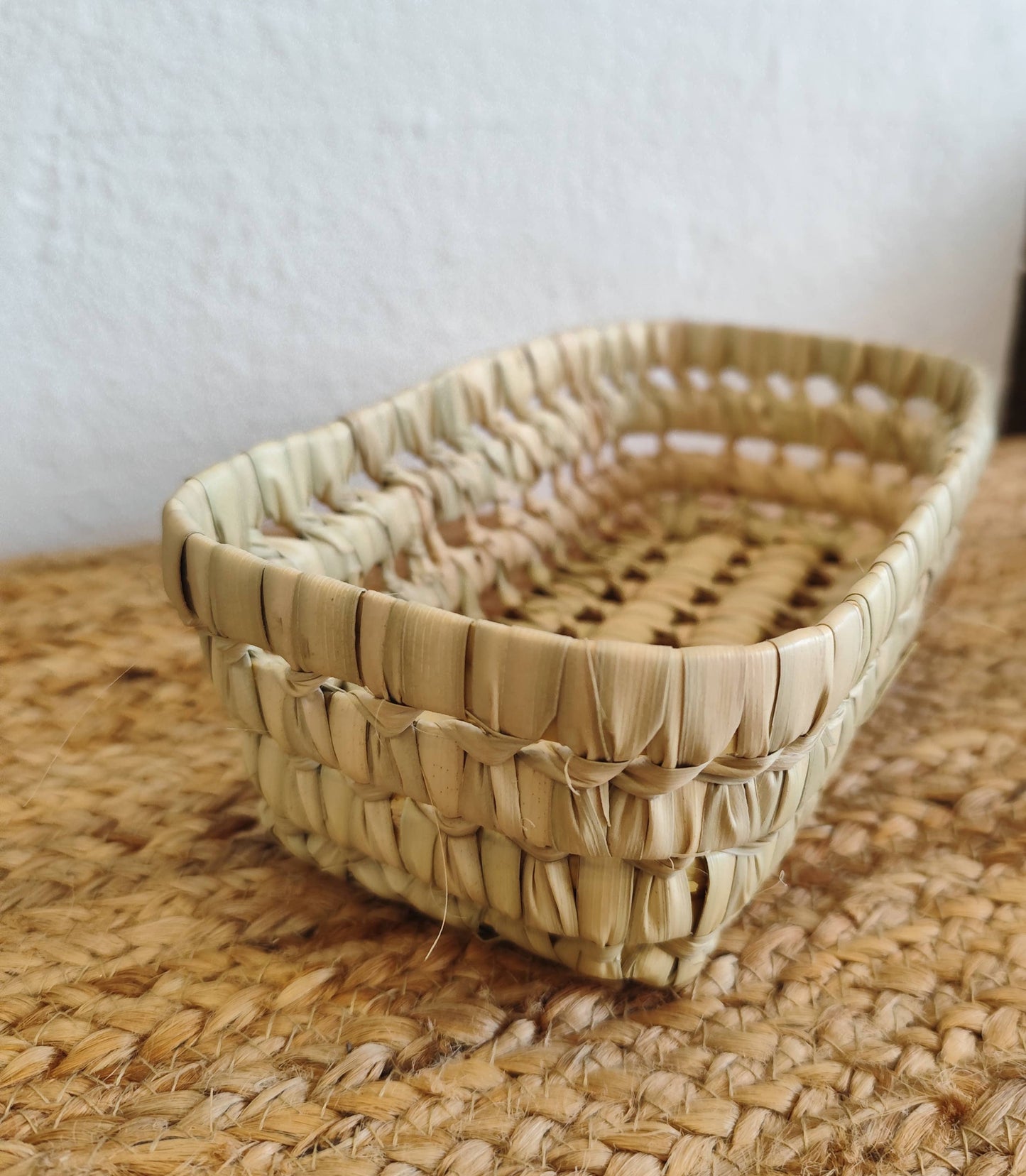 RECTANGULAR CANE BASKET