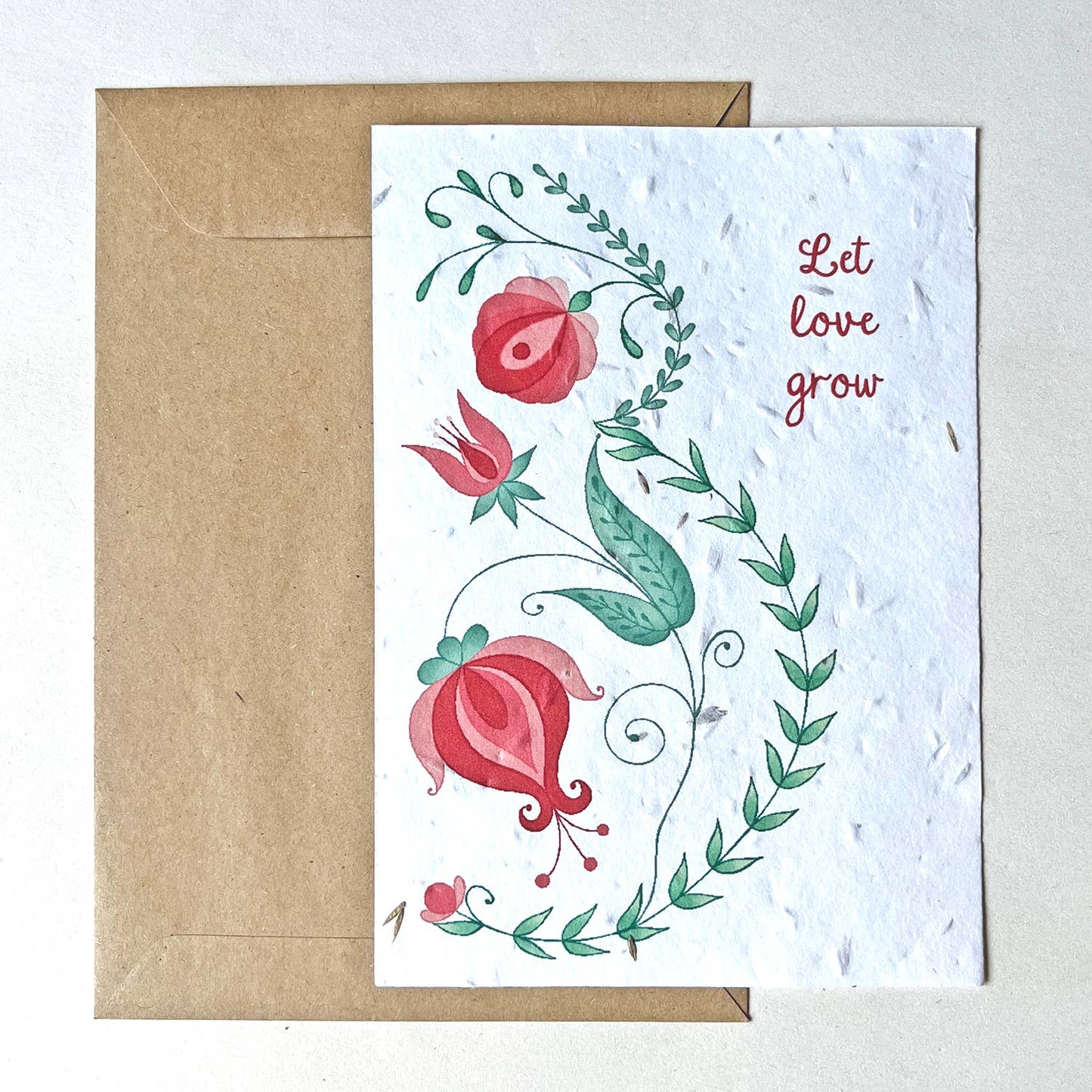 Let love grow | Growth card folklore flowers