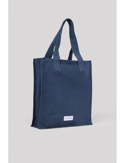 Organic Cotton Canvas Zipped Bag Solid Storm Blue