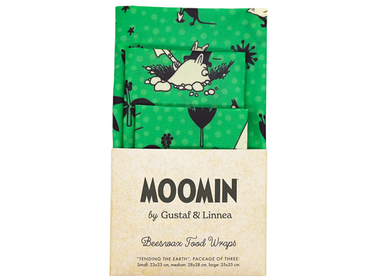 Moomin by G&L - Beeswax cloth “Tending the earth” Three-pack