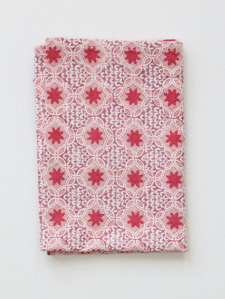 Dishcloth | Stars Roza | Handblockprinted
