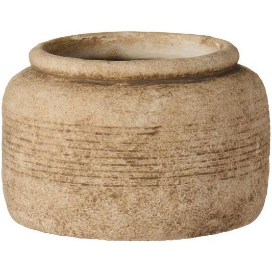 Pot Athen w/grooves in the middle light sand