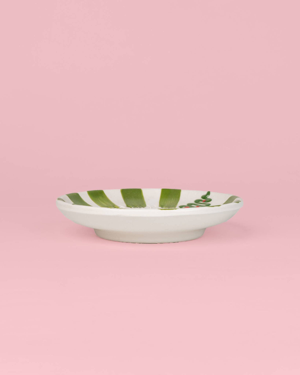 Small Ceramic Garlic Grater Plate - Evergreen