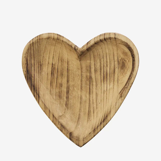Wooden heart tray
