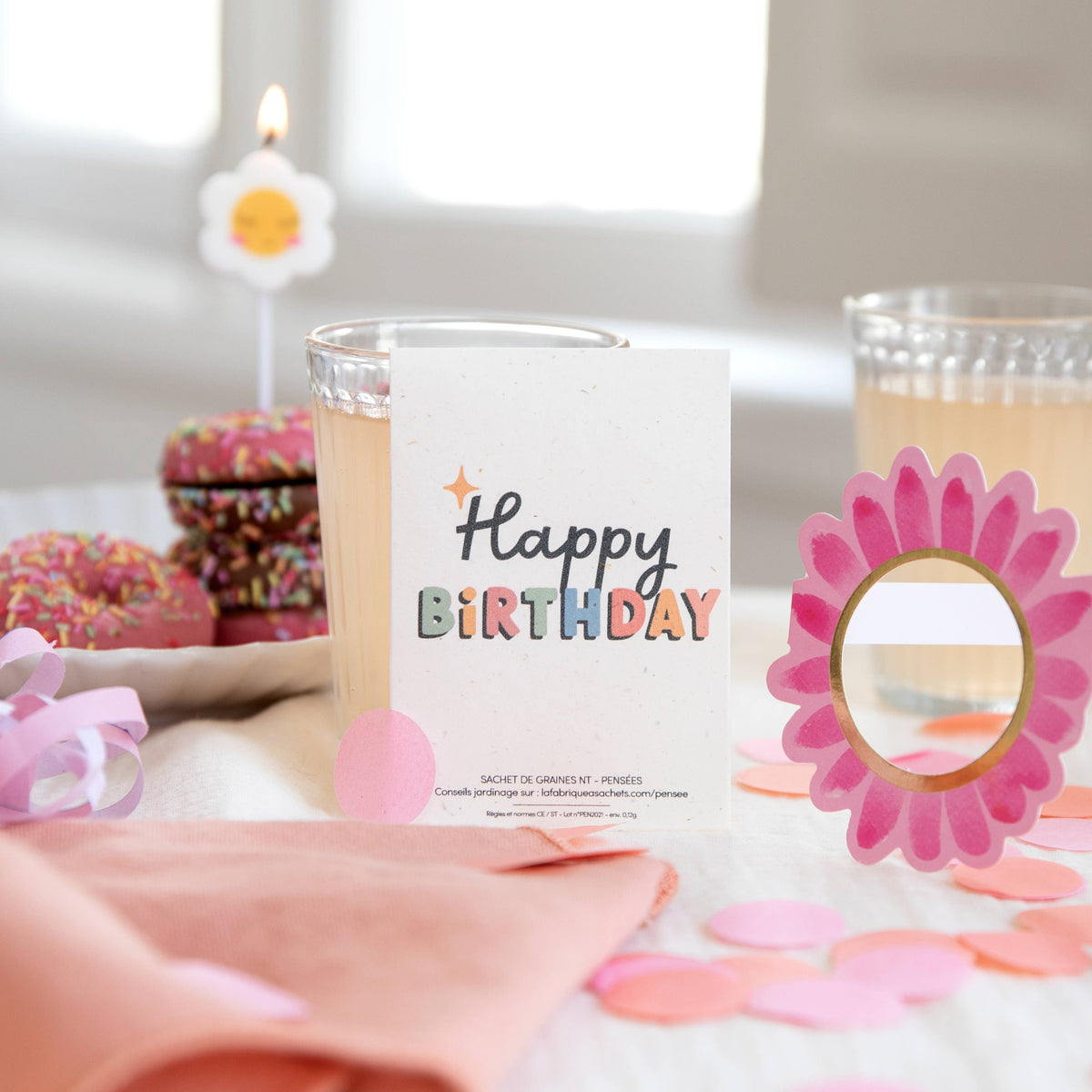 Happy Birthday - Pansy Seed Packet