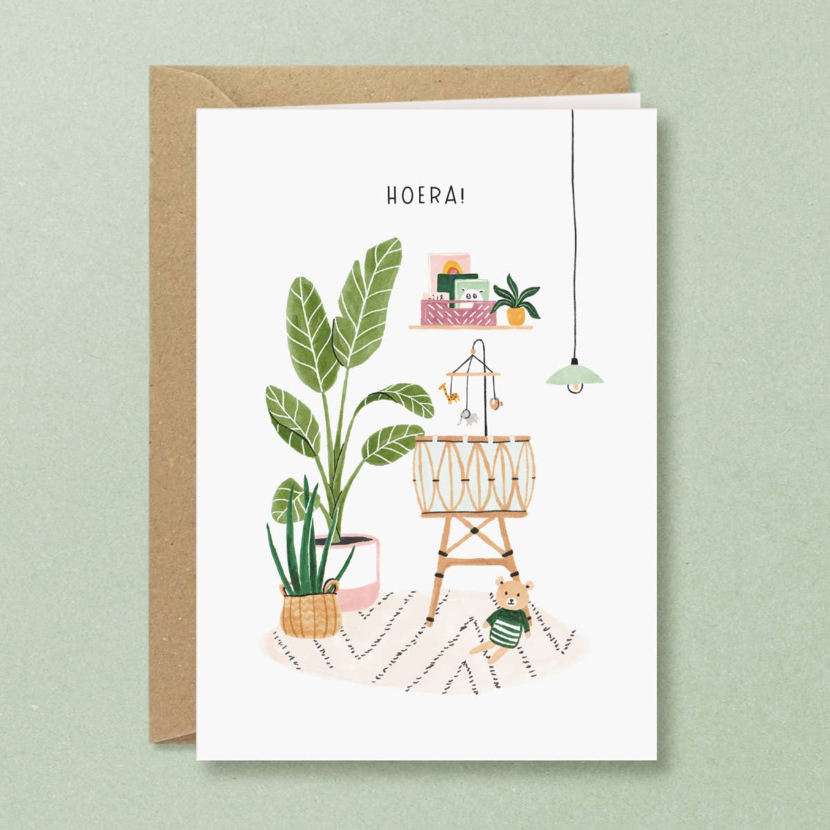 Hooray New Baby Greeting Card: Dutch
