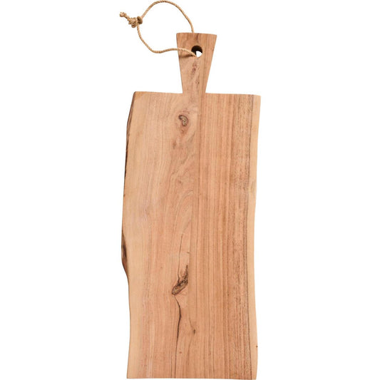 Cutting board w/jute rope uneven edges acacia wood