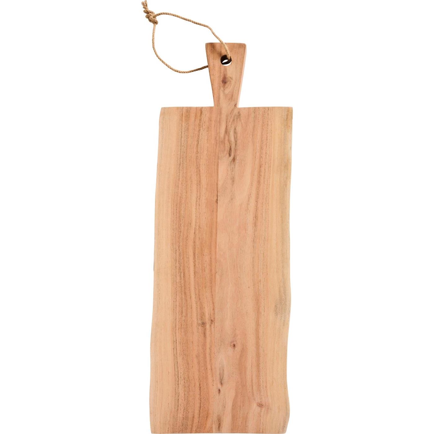 Cutting board w/jute rope uneven edges acacia wood
