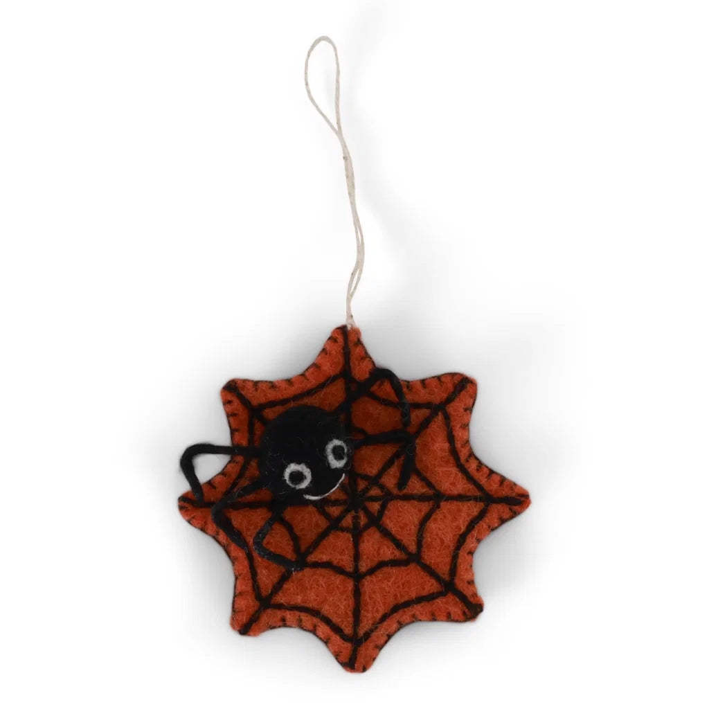 Spider Web w/Spider - Orange