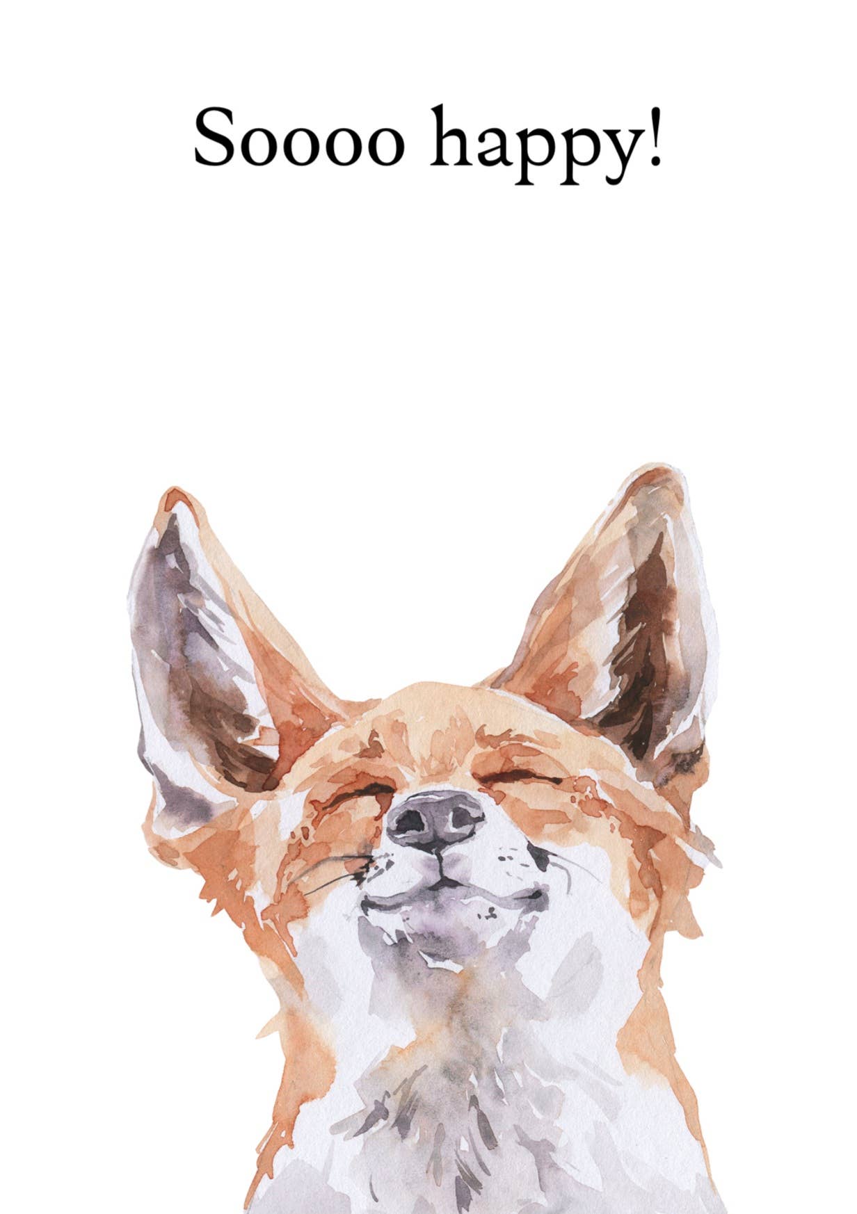 Sustainable postcard happy fox