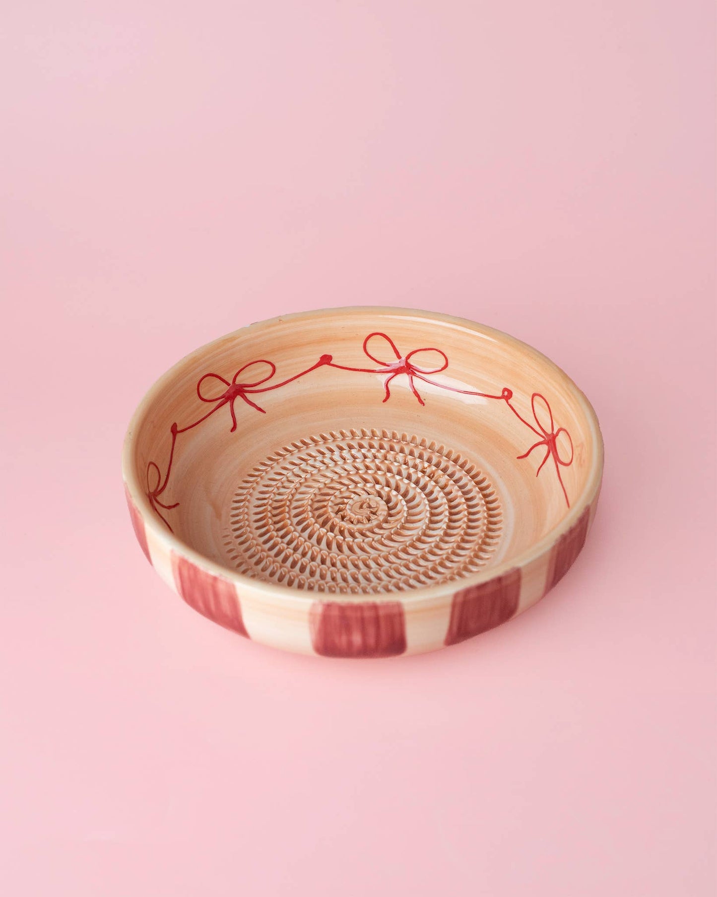Large Pottery Grater Plate + FREE Spoon - Noelle