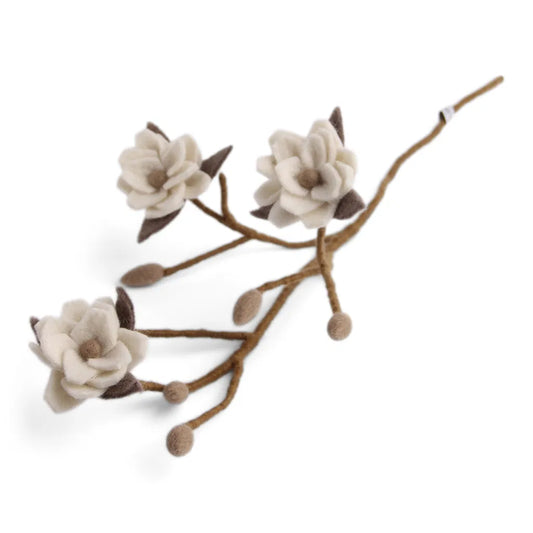 Magnolia Branch w/ White Flowers
