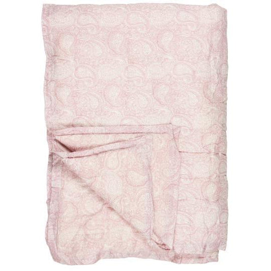 Quilt Aya rosa malva w/white paisley pattern